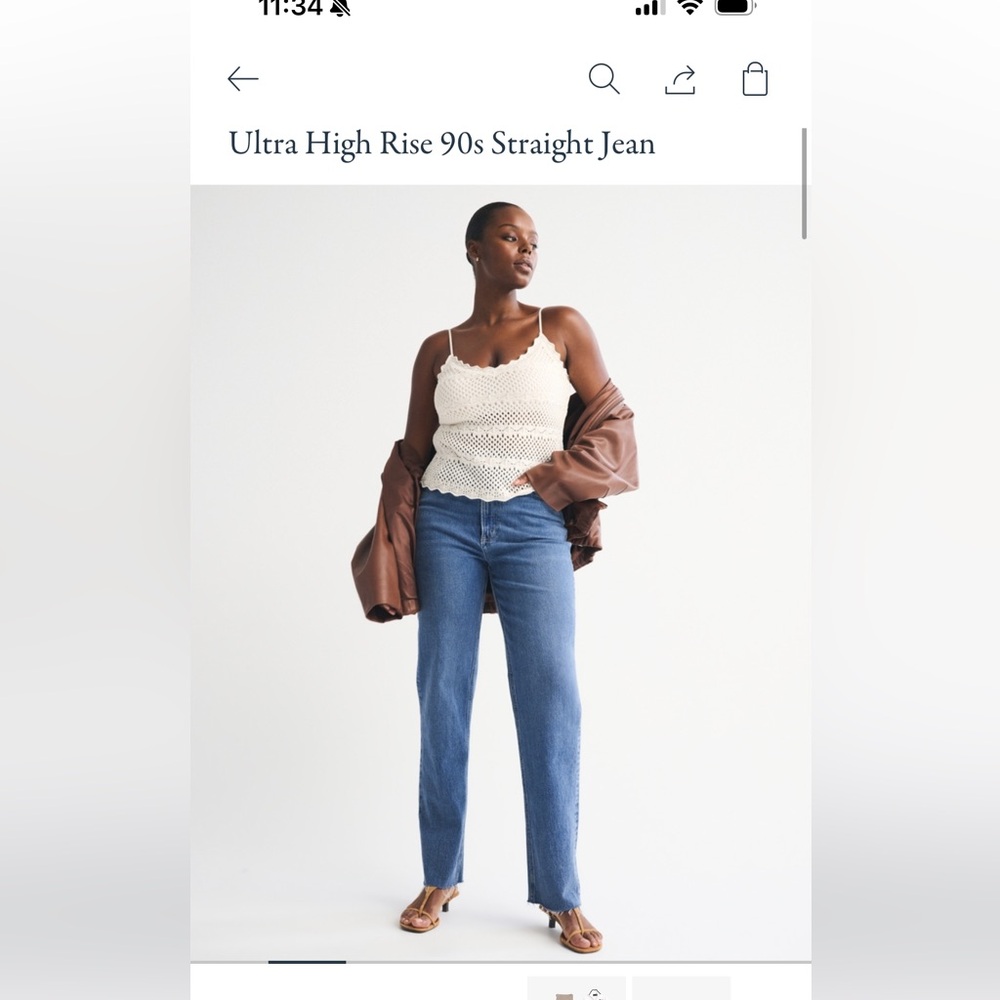 Abercrombie & Fitch 90s Straight high rise Jeans